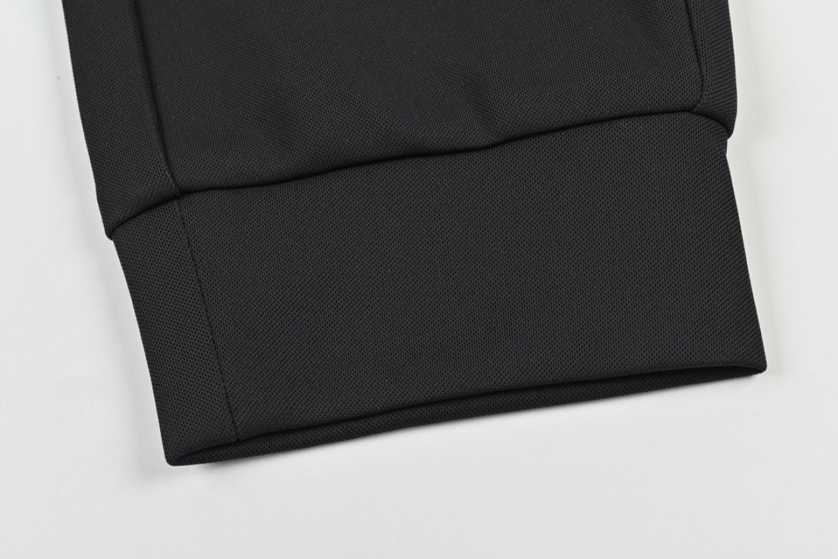 Black Relaxed Fit Cargo Jeans with Red Tape Detail view