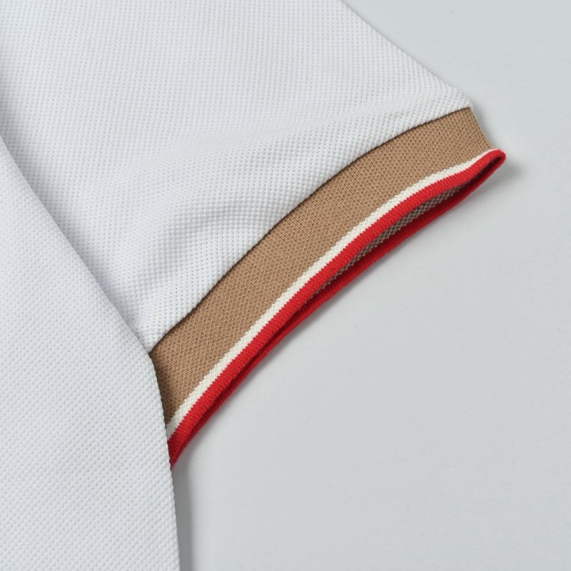 White Polo Shirt with Contrast Trim view