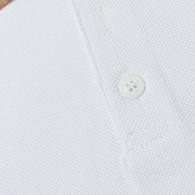 White Polo Shirt with Contrast Trim view