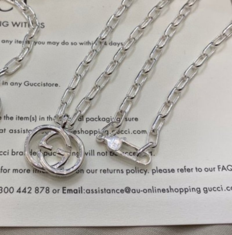 Gucci Double G Silver-Tone Chain Necklace view