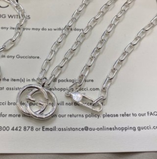 Gucci Double G Silver-Tone Chain Necklace view 7
