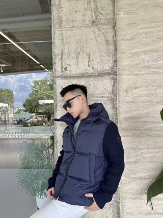 Navy Puffer Down Jacket view 4