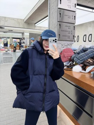 Navy Puffer Down Jacket view 6