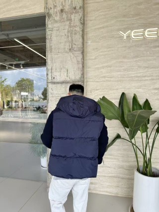 Navy Puffer Down Jacket view 7