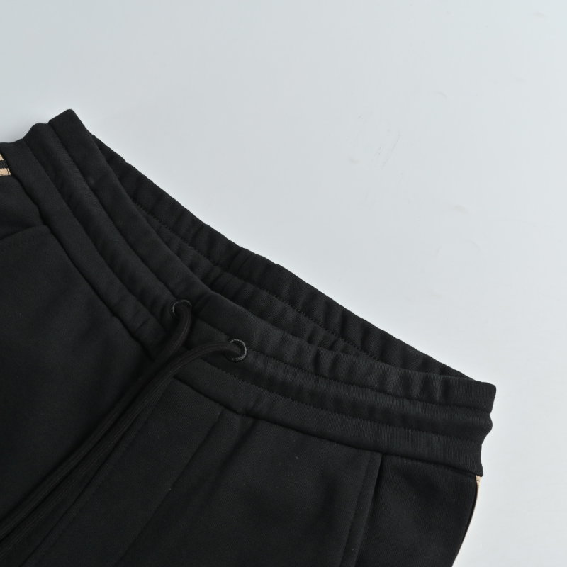 Fendi Black Track Pants with Gold FF Stripe view