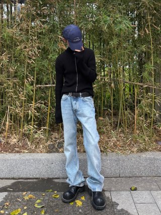 Light Blue Straight Leg Denim Jeans view 2