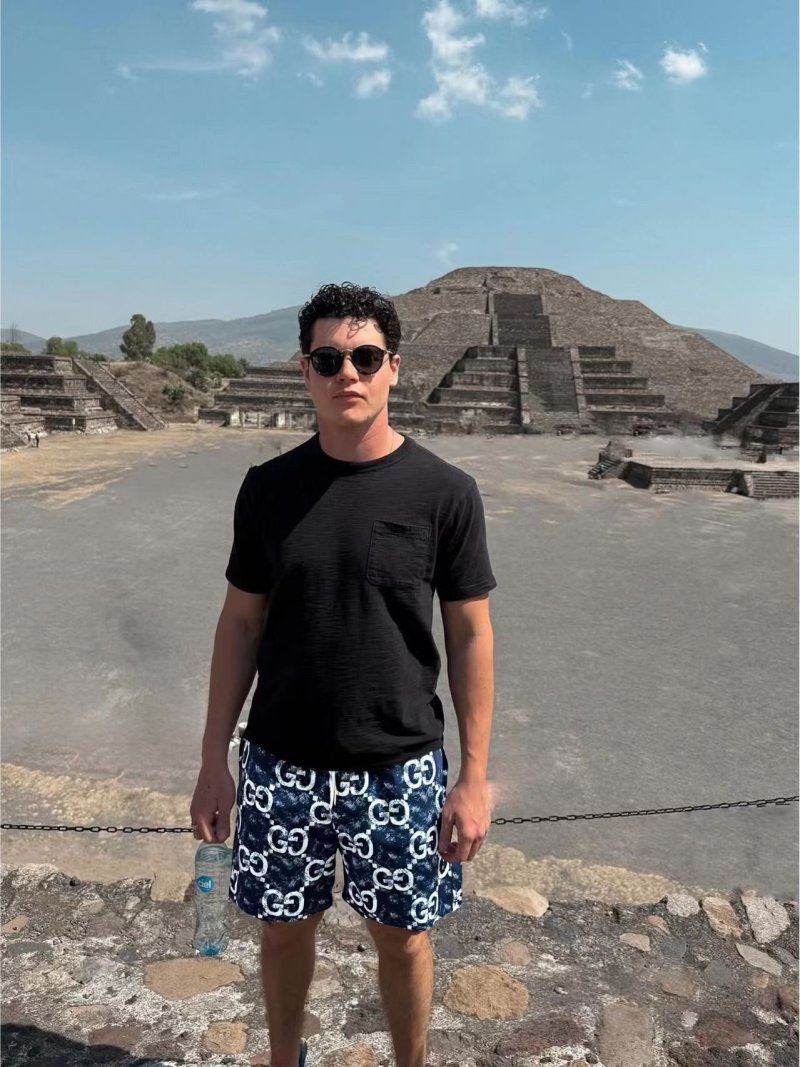 Gucci GG Monogram Navy Blue Swim Shorts