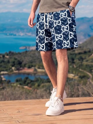 Gucci GG Monogram Navy Blue Swim Shorts view 2