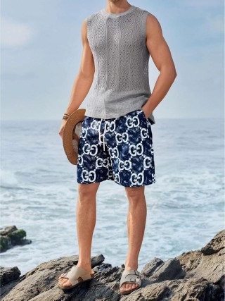 Gucci GG Monogram Navy Blue Swim Shorts view 3