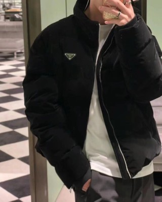 Prada Black Quilted Down Jacket