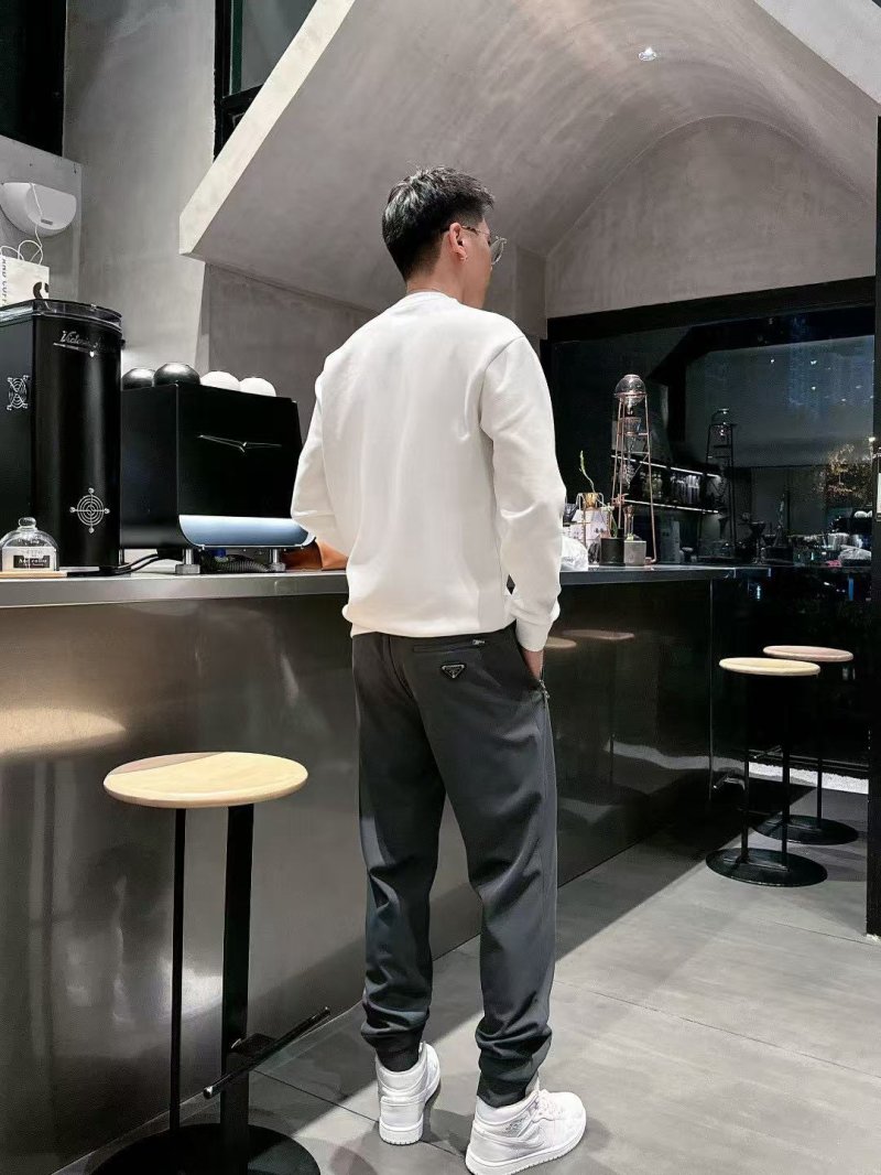 Prada Technical Nylon Trousers Black