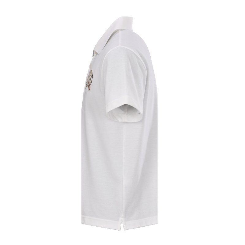 Burberry EKD Embroidered White Polo Shirt view