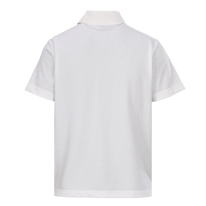 Burberry EKD Embroidered White Polo Shirt view