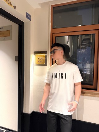 Amiri Logo White T-Shirt view 3