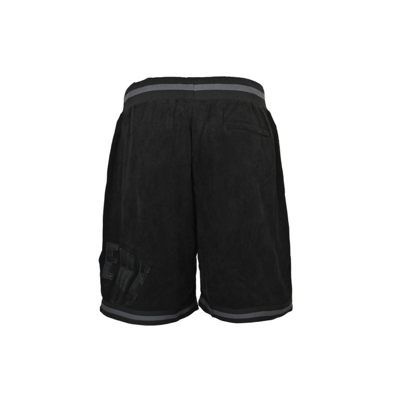 Black Mesh Basketball Shorts with Stripe Trim view