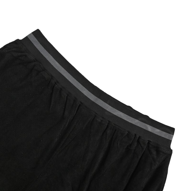 Black Mesh Basketball Shorts with Stripe Trim view