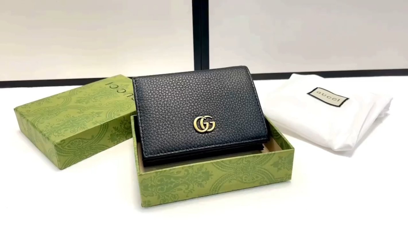 Gucci GG Marmont Black Leather Wallet