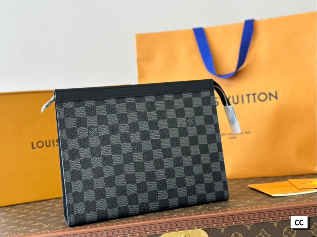 Louis Vuitton Monogram Canvas Toiletry Clutch - Brown/Black view