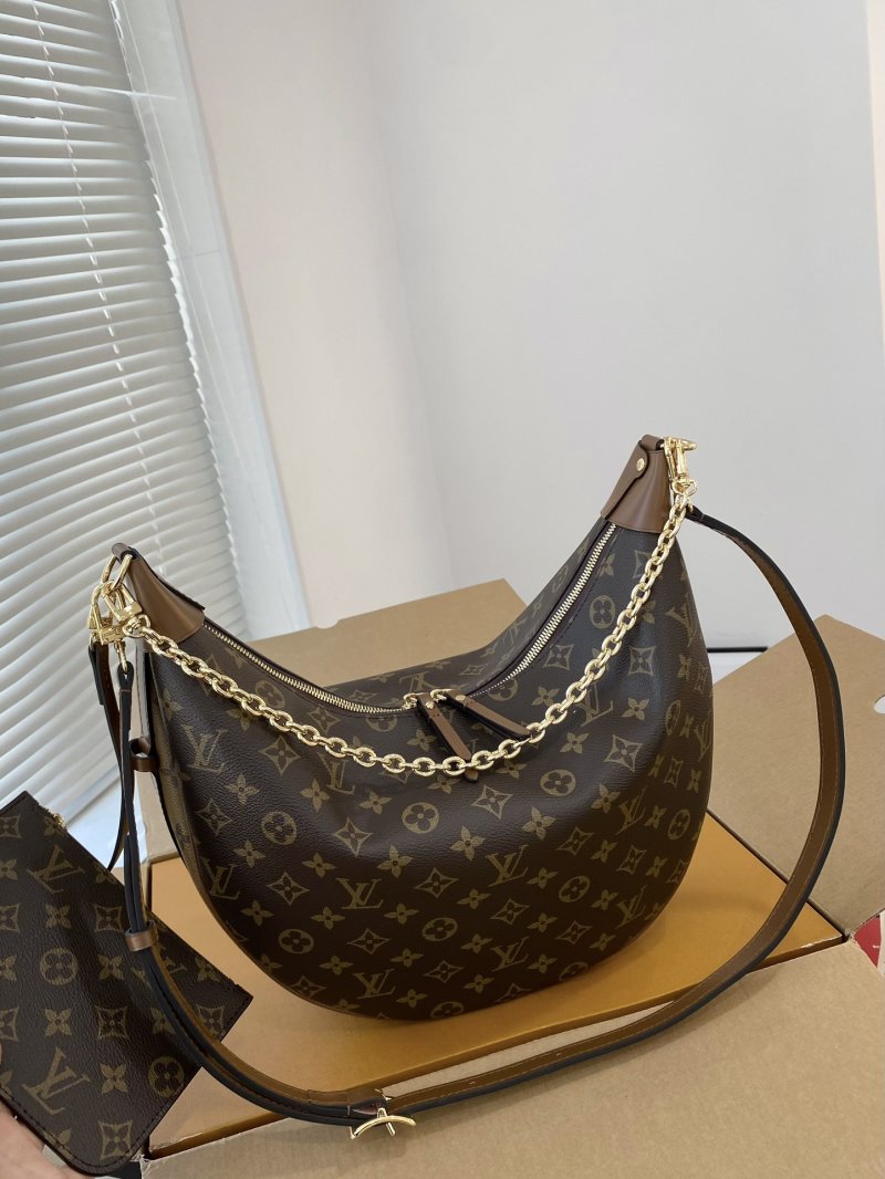 LV Loop Hobo Monogram Canvas Shoulder Bag