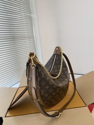 LV Loop Hobo Monogram Canvas Shoulder Bag view 3