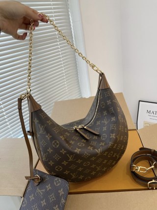 LV Loop Hobo Monogram Canvas Shoulder Bag view 4
