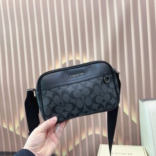 Coach Black Monogram Crossbody Camera Bag