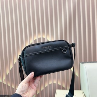 Coach Black Monogram Crossbody Camera Bag view 4