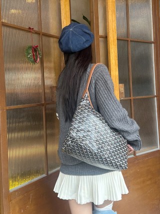 Grey Ribbed Knit Cardigan with Striped Sleeves view 4