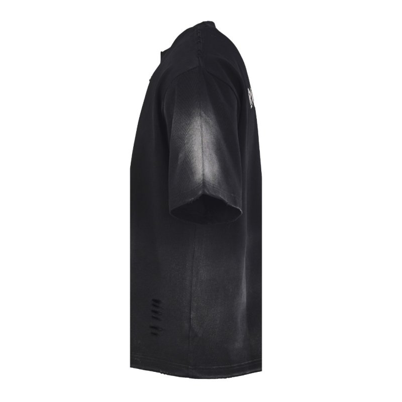 Balenciaga Black Distressed Oversized T-Shirt view
