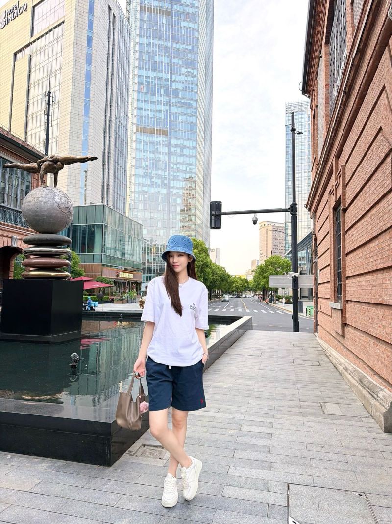 Ralph Lauren Polo Navy Shorts with Red Pony view