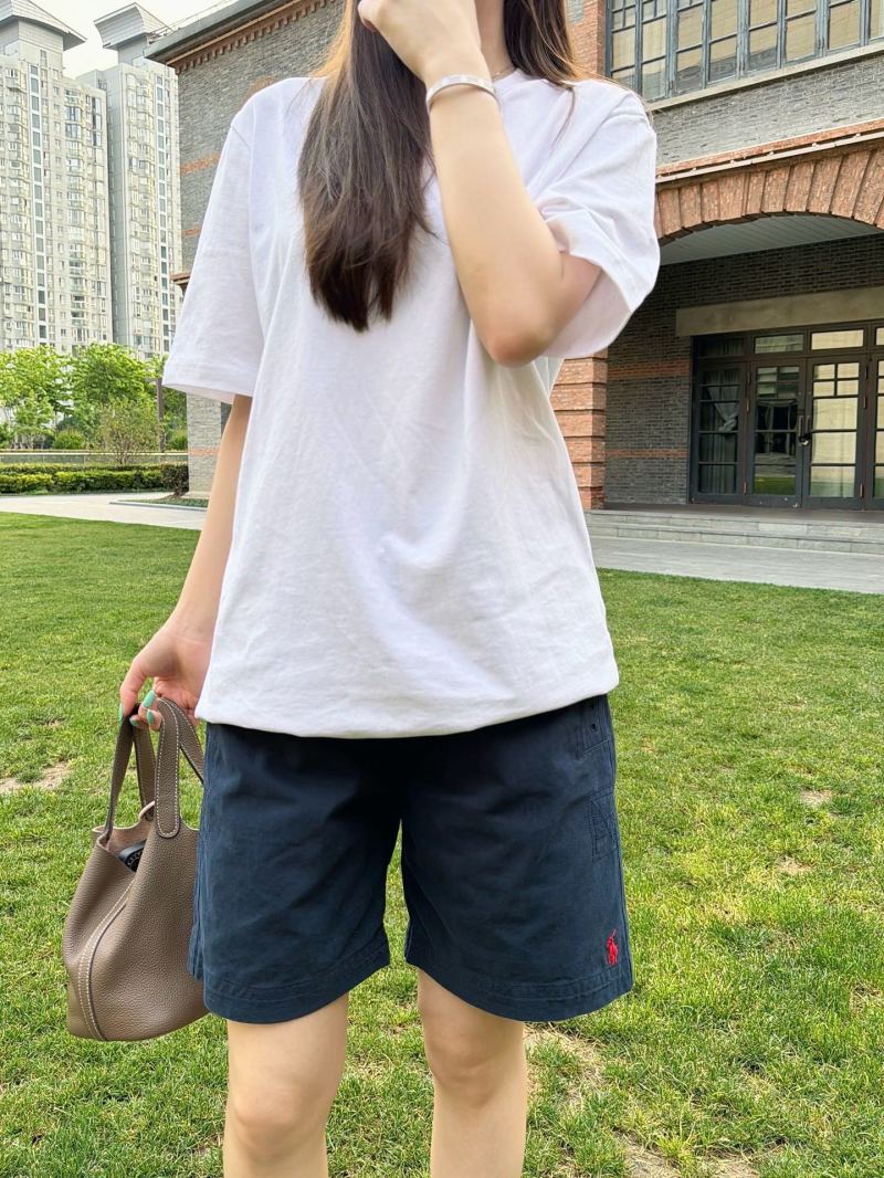 Ralph Lauren Polo Navy Shorts with Red Pony view