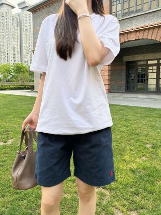 Ralph Lauren Polo Navy Shorts with Red Pony view 6