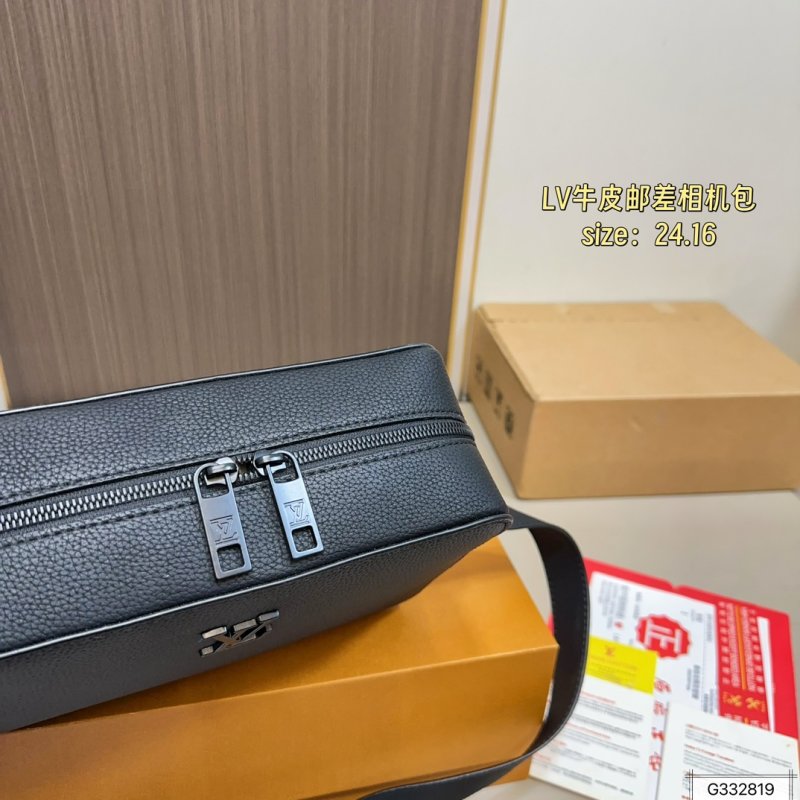 Louis Vuitton Black Leather Messenger Camera Bag view