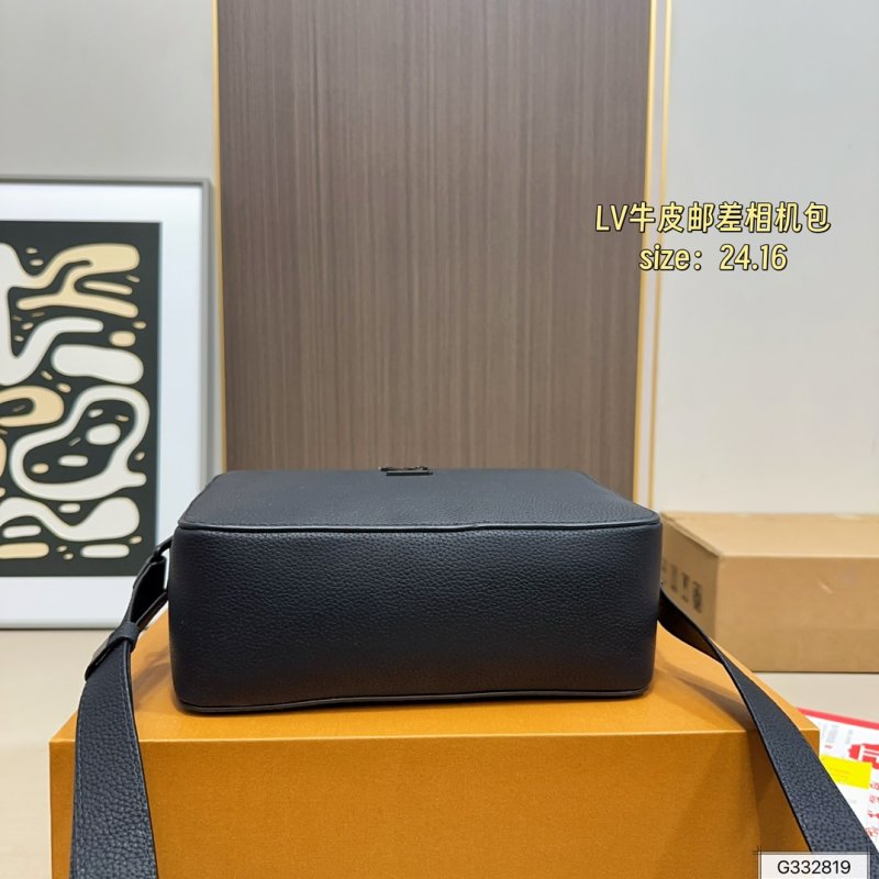 Louis Vuitton Black Leather Messenger Camera Bag view