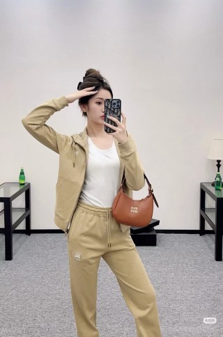 Essentials Cream Zip Hoodie Tracksuit Set view 3