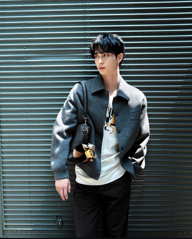Charcoal Grey Wool Blend Overshirt Jacket view
