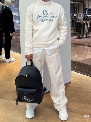 Dior Cream Knit Sweater 'For My Dear Friends' Print view 2