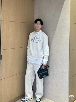 Dior Cream Knit Sweater 'For My Dear Friends' Print view 5