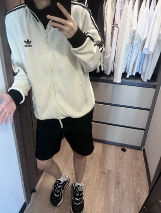 Adidas 3-Stripe Tracksuit Jacket Cream view 3