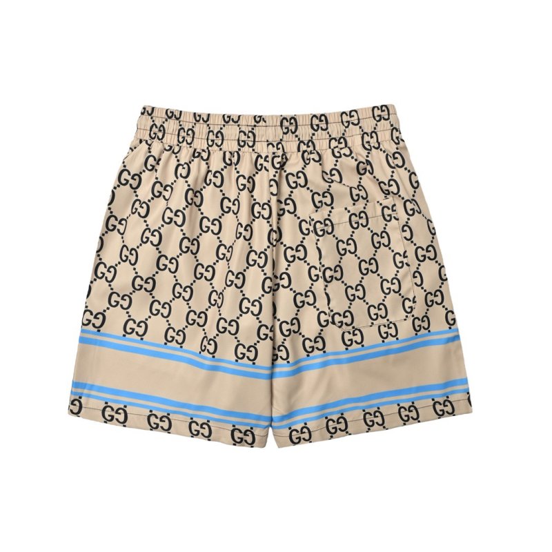 Gucci GG Monogram Shorts Cream Blue Stripe view