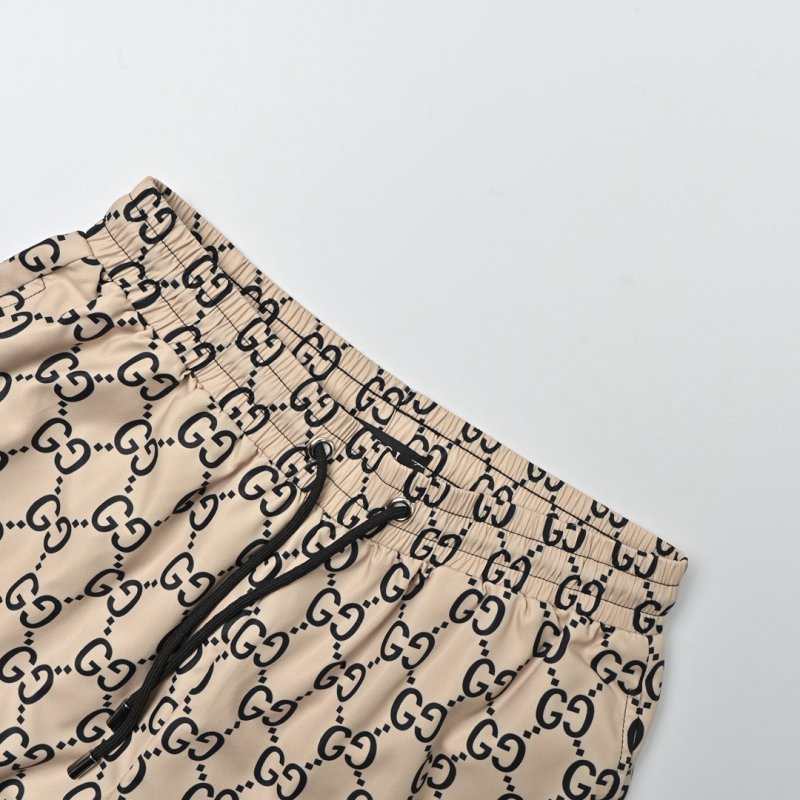 Gucci GG Monogram Shorts Cream Blue Stripe view