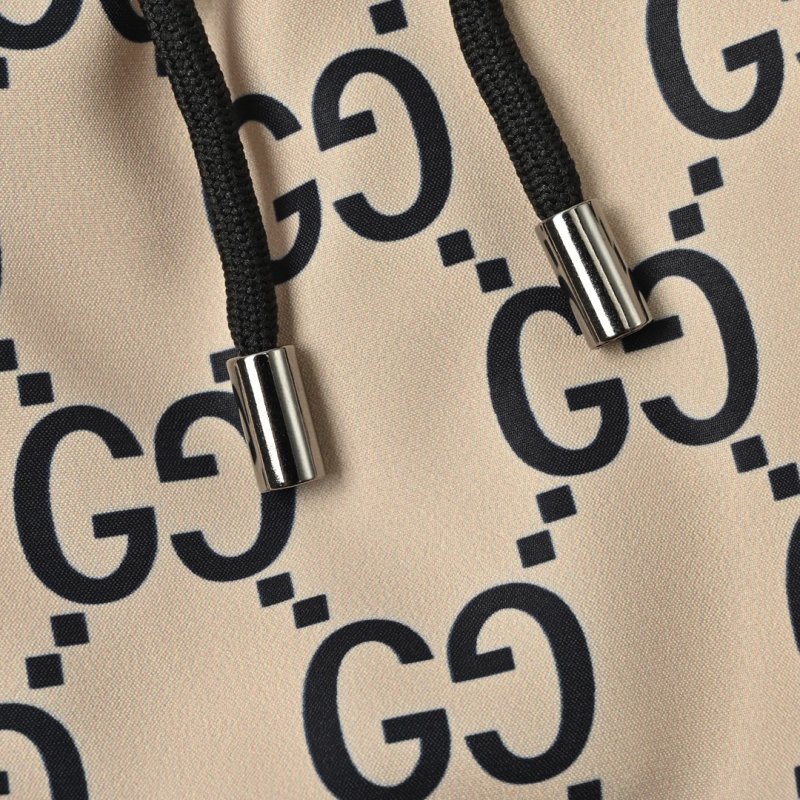 Gucci GG Monogram Shorts Cream Blue Stripe view