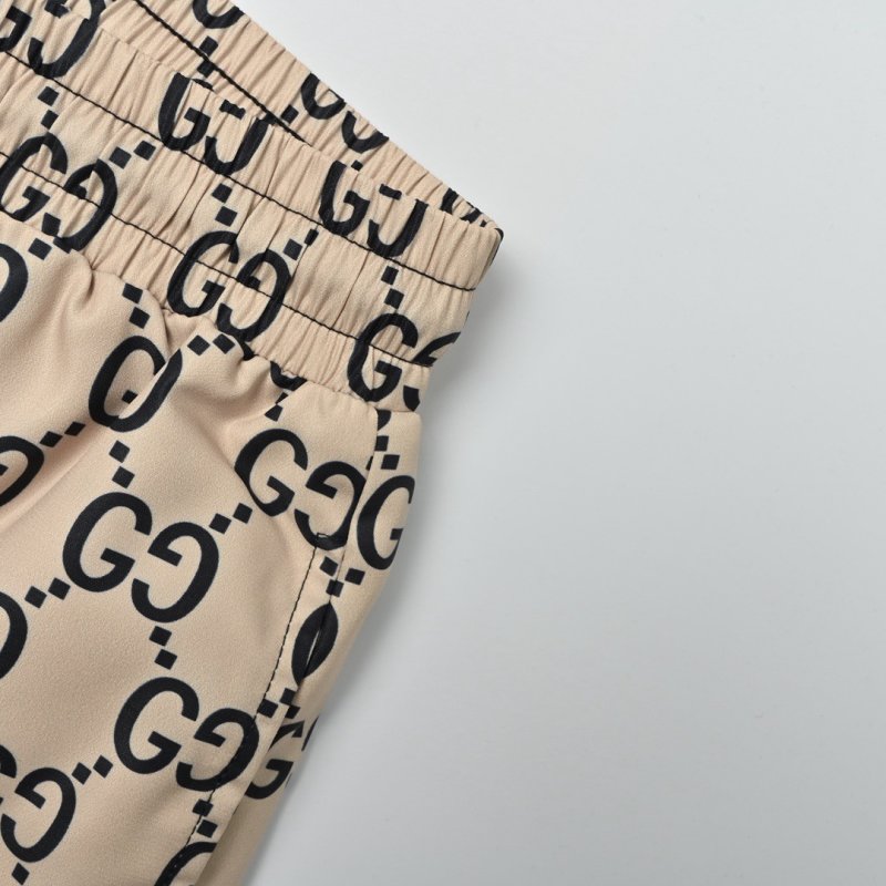 Gucci GG Monogram Shorts Cream Blue Stripe view