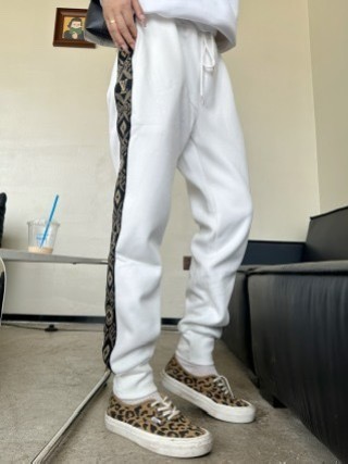 Louis Vuitton White Track Pants with Side Stripe view 3