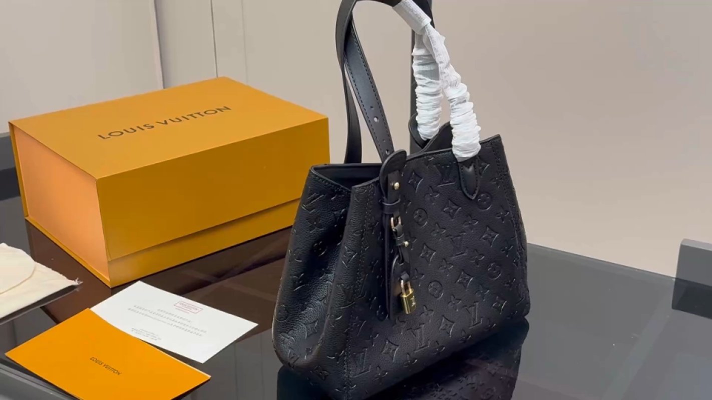 Louis Vuitton Monogram Empreinte Black Shoulder Tote Bag