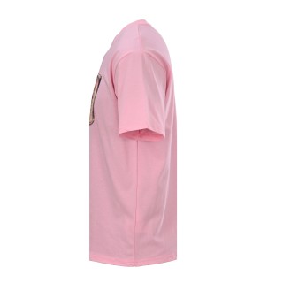 Pink Oversized Graphic T-Shirt with Embossed Badge Print view 8
