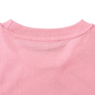 Pink Oversized Graphic T-Shirt with Embossed Badge Print view 11