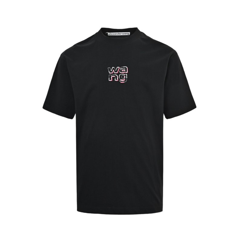 Black Crew Neck T-Shirt with Embroidered Logo view