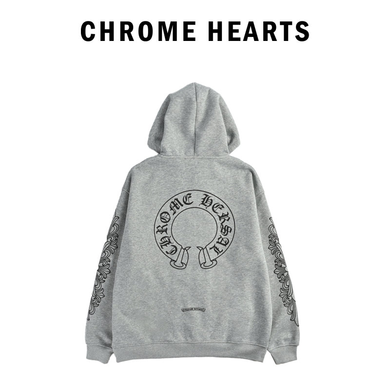 Chrome Hearts 25FW Air Layer Waffle Zip Hoodie Grey view