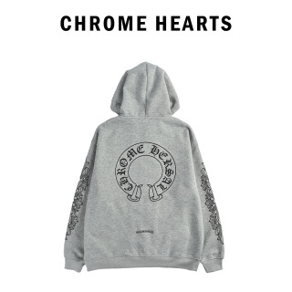 Chrome Hearts 25FW Air Layer Waffle Zip Hoodie Grey view 2